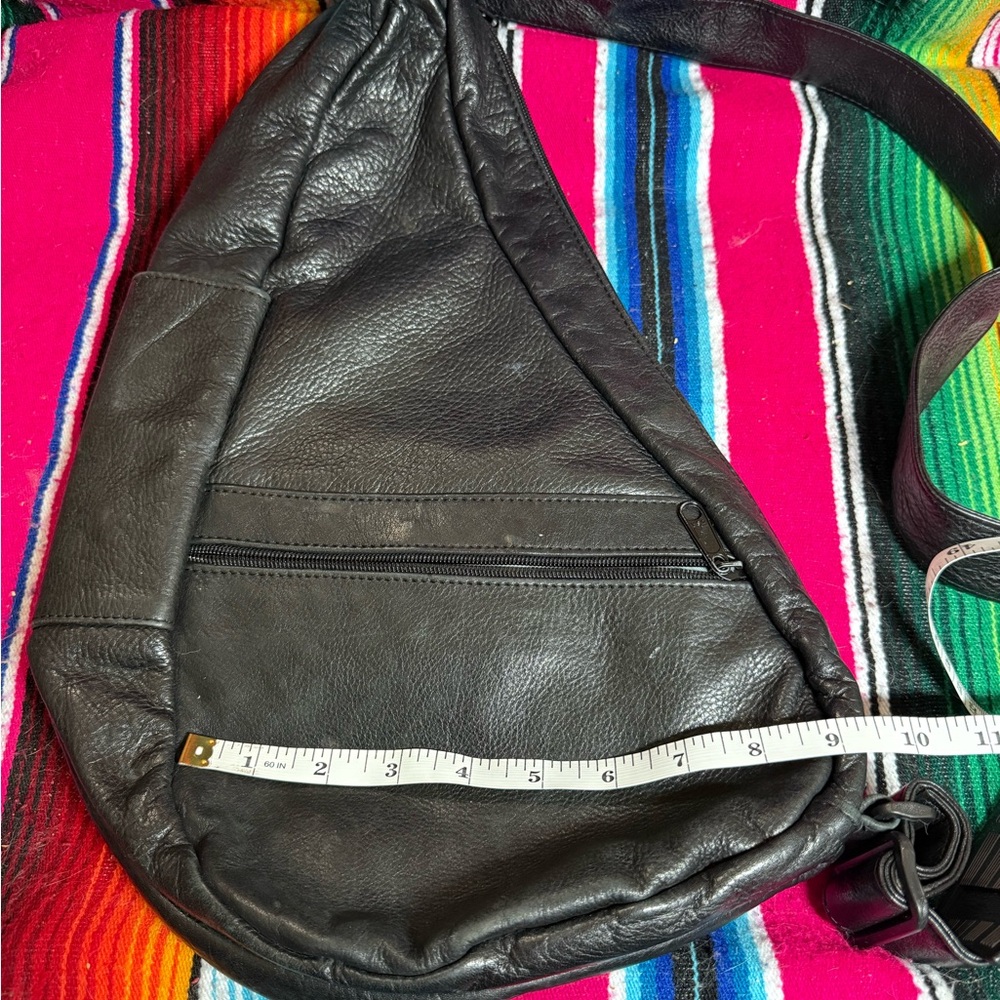 Ameribag Black Leather Sling Bag
